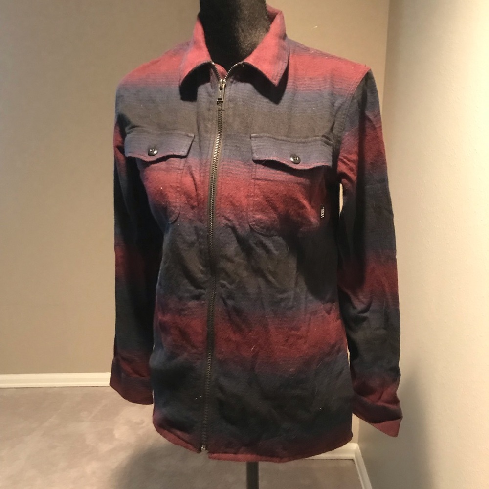 Vans zip up flannel